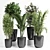 Concrete Palm Collection: Indoor/Outdoor Plant Pot 3D model small image 1