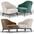 Contemporary Leslie Armchair 3D model small image 2