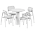 Wooden Klara Chair, Table POV 3D model small image 2