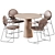 Sleek Dining Set: Table P.O.V. D100 & Gemma Chair 3D model small image 1