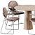 Sleek Dining Set: Table P.O.V. D100 & Gemma Chair 3D model small image 2