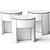 Sleek Kono Nightstand - 480mm 3D model small image 2