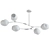 Modern Linear Chandelier | Jakob 5 3D model small image 2