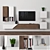 Versatile Modular TV Wall Unit 3D model small image 1