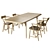 Elegant Oiseau Dining Set 3D model small image 1