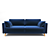 Sleek Liery Blue Sofa 3D model small image 5