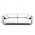 Sleek Liery Blue Sofa 3D model small image 6