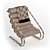 Vintage Lounge Chair with Ottoman 3D model small image 6