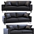 Modern Slide Leather Sofa 3D model small image 4