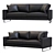 Modern Slide Leather Sofa 3D model small image 6