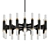 Modern Black LED Chandelier 3D model small image 1