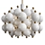 Vintage Kinkeldey Satin Glass Chandelier 3D model small image 1