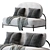 Pawai Dark Gray Sofa: Stylish Fabric Upholstery 3D model small image 2