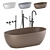 Cielo Shui Comfort: Stylish Italian Freestanding Bath 3D model small image 1