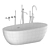 Cielo Shui Comfort: Stylish Italian Freestanding Bath 3D model small image 3