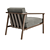 Gillis Wooden Armchair 3D model small image 2