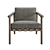 Gillis Wooden Armchair 3D model small image 5