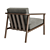 Gillis Wooden Armchair 3D model small image 9