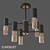 Tesoro Eurosvet Loft Chandelier - Black & Gold 3D model small image 1