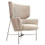Caristo High Back Armchair 3D model small image 2