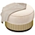 Noah Pouf - Refined Gold Metal Frame with Plush Handmade Fabric Seating 3D model small image 3