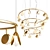 Sleek Shell Chandelier Collection 3D model small image 1