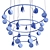 Sleek Shell Chandelier Collection 3D model small image 7