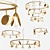 Sleek Shell Chandelier Collection 3D model small image 8