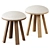  Petite Wooden Stool: BuzziMilk 3D model small image 1