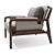 Modern Fergus Lounge Chair 3D model small image 2