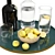 Elegant Ripple Glass Tray 3D model small image 4