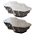 Sleek Stone Coffee Table 3D model small image 1