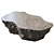 Sleek Stone Coffee Table 3D model small image 3