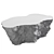 Sleek Stone Coffee Table 3D model small image 6