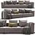 Sleek and Sophisticated: Minotti Blazer Sofa 3D model small image 1