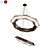 Elegant Helvetia S Chandelier 3D model small image 1