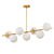 Sleek Sphere Stem Chandelier 3D model small image 1