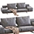 Contemporary Wing Sofa by Flexform 3D model small image 2
