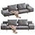 Contemporary Wing Sofa by Flexform 3D model small image 3