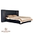 Elise Modern Bed 3D model small image 1