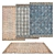 Versatile Set of 6 Rugs 3D model small image 1