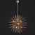 Brass Beam Pendant Lamp - Illuminate Your Space! 3D model small image 2