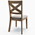 Elegant Emiliano Cross Back Chair 3D model small image 2