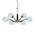 Thalia Chandelier: Blue Glass Elegance 3D model small image 1