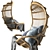 Sculptural Rattan Floating Chair 3D model small image 4