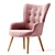 Hygge Lounge Chair: Embrace Cozy Comfort 3D model small image 6