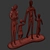 Bronze Family of 5 Sculpture 3D model small image 2