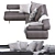 Elegant Sofa Wing by Flexform 3D model small image 3