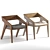 Godar Wood Chair: Modern Design Unites Comfort & Elegance 3D model small image 1