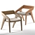 Godar Wood Chair: Modern Design Unites Comfort & Elegance 3D model small image 7